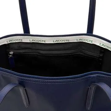 Lacoste Women's L.12.12 Concept Large Shopping Tote Bag, Darken Navy Eclipse, One Size