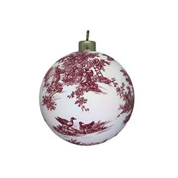 Toile de jouy Christmas Balls,5 Units/Pack,one of its Kind,high-end,Haute Couture Decor, Vintage Versailles Luxury,Capture in Details,in Scenes, Bucolic Old French Country Life Style