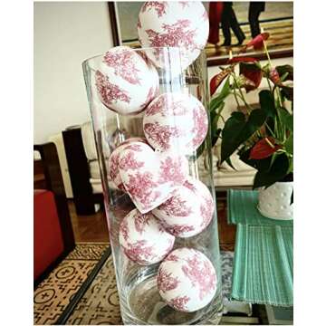 Toile de jouy Christmas Balls,5 Units/Pack,one of its Kind,high-end,Haute Couture Decor, Vintage Versailles Luxury,Capture in Details,in Scenes, Bucolic Old French Country Life Style