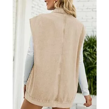 Stylish Zontroldy Oversized Denim Jean Vest for Women