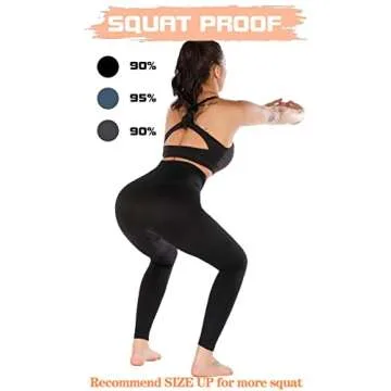 RUNNING GIRL 5 inches High Waist Yoga Leggings, Compression Workout Leggings for Women Yoga Pants Tummy Control(CK2392 Black.M)