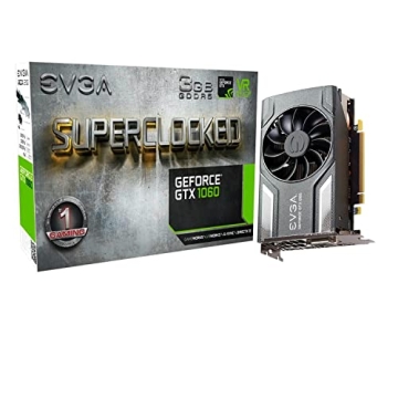 EVGA GeForce GTX 1060 3GB SC GAMING, ACX 2.0 (Single Fan), 3GB GDDR5, DX12 OSD Support (PXOC), 03G-P...
