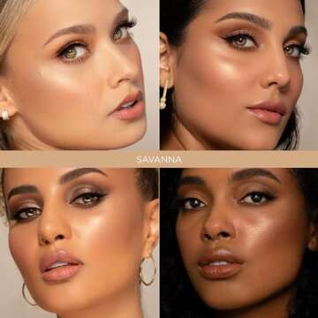 Sigma Beauty Highlighter Makeup – Illuminating Highlighting Powder for Face, Sheer Glimmer Face Highlighter for Cheeks, Cupid’s Bow, & Brow Bone (Savanna, Fiery Bronze Metallic)