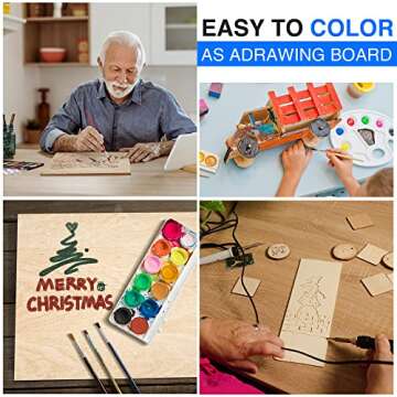 30 Pack Basswood Sheets for Crafts and DIY Projects