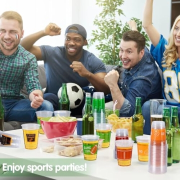 GuassLee 50 Football Party Cups for Tailgate Games