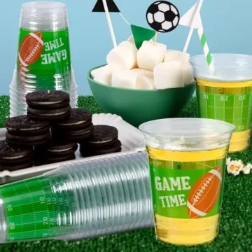 GuassLee 50 Football Party Cups for Tailgate Games