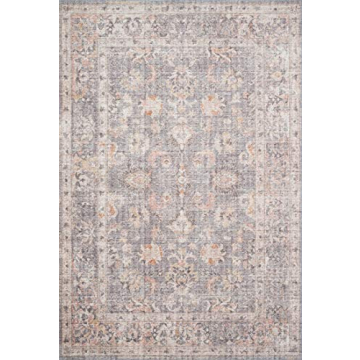 Stylish Loloi II Skye Grey/Apricot Area Rug - Durable & Chic