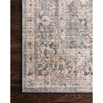 Stylish Loloi II Skye Grey/Apricot Area Rug - Durable & Chic
