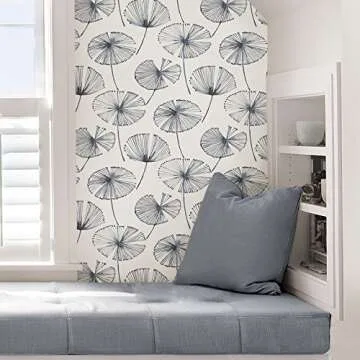 NuWallpaper NU2683 Aya Peel & Stick Wallpaper, Blue