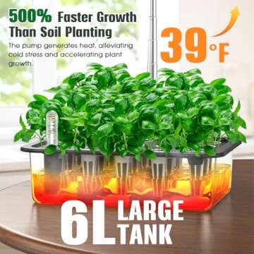 Hydroponics Growing System with LED Light 15 Pods
