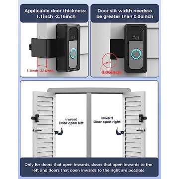 AntiTheft Video Doorbell Mount,Compatible with Ring Doorbell,Blink Video Doorbell(2020 Release)、4、3/3Plus /2/1,Ring Battery Doorbell Plus/Pro, No-Drill Ring Doorbell Holder Accessories