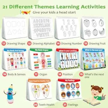 HONGDDY Busy Book, Preschool Learning Activities for Toddlers, Montessori Toys for 3 4 5 Year Old with 8 Color Marker for Toddlers, Autism Sensory Toys Gifts for Boys, Girls