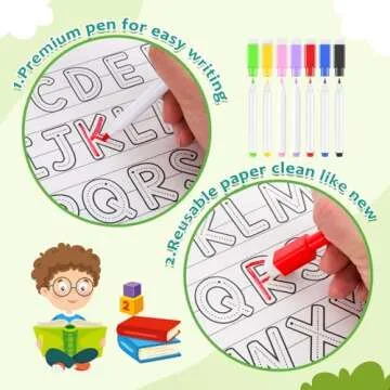 HONGDDY Busy Book, Preschool Learning Activities for Toddlers, Montessori Toys for 3 4 5 Year Old with 8 Color Marker for Toddlers, Autism Sensory Toys Gifts for Boys, Girls