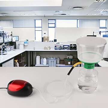 YSJWAER Lab Vacuum Filtration Pump - Laboratory Filter Distillation Apparatus Kit for Fast Filtration of Liquids