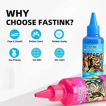 Premium FASTINK Sublimation Ink Refill Bottles 400ML