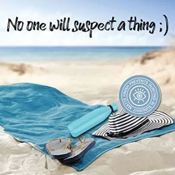 Diversion Safe Water Bottle - Blue Stainless Steel Bottle with Hidden Compartment for Cards, Keys, Cash, and Valuables - Insulated Bottle for Hot and Cold Drinks - 18 Ounces