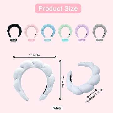 Yiwafu Spa Headband for Women, Sponge Headband for Washing Face, Makeup Headband, Skincare Headbands...