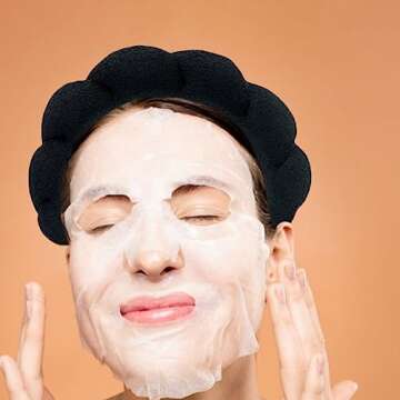 Yiwafu Spa Headband for Women, Sponge Headband for Washing Face, Makeup Headband, Skincare Headbands for Makeup Removal, Hair Accessories for Women