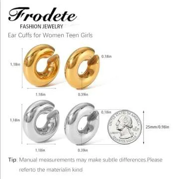 Gold and Silver Non Piercing Ear Cuffs for Stylish Women