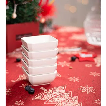 DELLING 3 Oz Ceramic Dip Bowls Set for Sauces and Appetizers