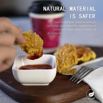 DELLING 3 Oz Ceramic Dip Bowls Set for Sauces and Appetizers