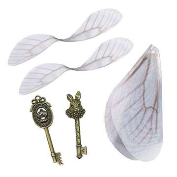 46 PCS Antique Bronze Vintage Skeleton Keys Charms Potter Flying Keys Enchanted Key with 50 Pairs Dragonfly Wings and 105 Yards Fishing Line for Jewelry Making Necklace Crafts