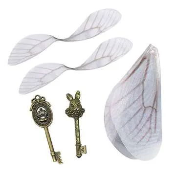 46 PCS Antique Bronze Vintage Skeleton Keys Charms Potter Flying Keys Enchanted Key with 50 Pairs Dragonfly Wings and 105 Yards Fishing Line for Jewelry Making Necklace Crafts