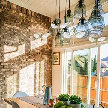 46 PCS Antique Bronze Vintage Skeleton Keys Charms Potter Flying Keys Enchanted Key with 50 Pairs Dragonfly Wings and 105 Yards Fishing Line for Jewelry Making Necklace Crafts