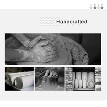 White Minimalism Ceramic Vase, Modern Nordic Geometric Fine Mouth Decorative Vases, Creative Ceramic Flower Pot Art Vase Home Office Decoration Ornaments