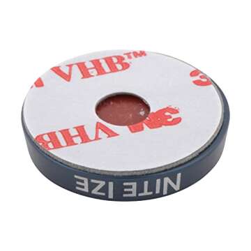 Nite Ize Steelie Magnetic Phone Socket Plus - Dashboard Phone Mount Socket with Strong Magnet - Phone Holder Accessory Compatible with Steelie Phone Mounting Systems - Grey