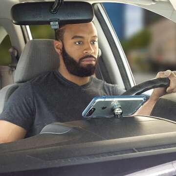 Nite Ize Steelie Magnetic Phone Socket Plus - Dashboard Phone Mount Socket with Strong Magnet - Phone Holder Accessory Compatible with Steelie Phone Mounting Systems - Grey