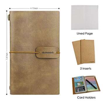 ai-natebok Travel Journal Notebook - Refillable & Stylish