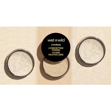 wet n wild Photo Focus Loose Baking Setting Powder, Highlighter Makeup, Fair to Medium & Tan Skin Tones, Translucent