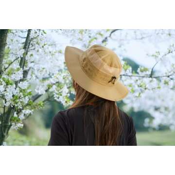 Home Prefer UPF50+ Mens Sun Hat Wide Brim Sun Protection Hat for Men Women Summer Hat Light Weight Breathable Beach Bucket Hat for Garden Fishing Hiking Camping Dark Khaki