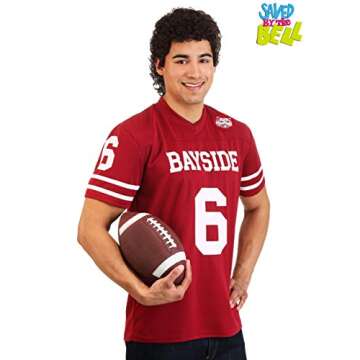 Adult A.C. Slater Saved by the Bell Costume - Jersey & Wig