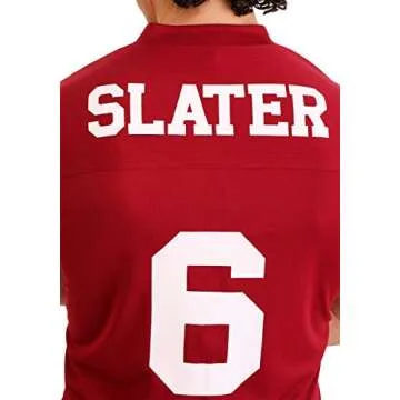 Adult A.C. Slater Saved by the Bell Costume - Jersey & Wig