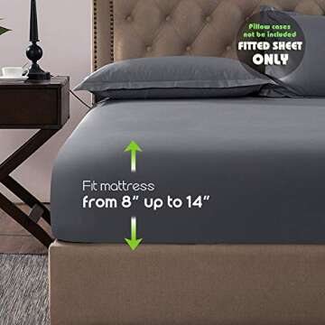 COSMOPLUS King Fitted Sheet - Stretch Fit & Snug Design