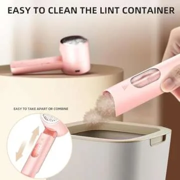 Fabric Shaver, Lint Remover Rechargeable, Electric Portable Sweater Defuzzer with 3 Speeds, 6 Leaf Blades, Digital LED Display to Remove Pilling for Clothes, Furniture, Sweater, Couch, Blanket