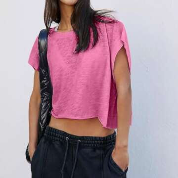 Lenago Workout Tops for Women Open Back Short Sleeve Shirts Backless Gym Yoga Athletic T-shirt Trendy Running Tee Blouses People Free Dup Es Dupes Sweater Movement Tank Sweatshirt Knock Off