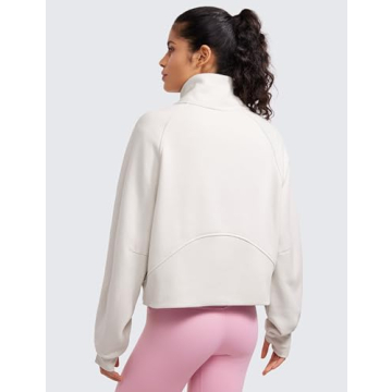 CRZ YOGA Women's Fleece Lined Sweatshirt Cozy Oversized Fit