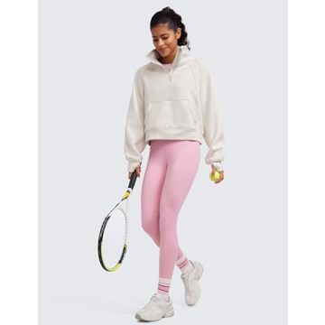 CRZ YOGA Women's Fleece Lined Sweatshirt Cozy Oversized Fit