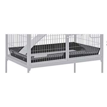 MidWest Homes for Pets Ferret Nation Lower Scatter Guard for Ferret Nation & Critter Nation Small Animal Cages, 34 1/2"L x 22 3/4"W x 4"H, Black