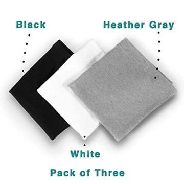 Diravo Women's Comfortable Maternity Belly Band with Silicone Support - Black+White, L