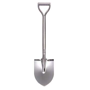 LUBAN 31.5 Inch Short Garden Shovel - Durable Stainless Steel Design for Effortless Gardening
