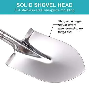 Durable LUBAN 31.5 Inch Short Garden Shovel for Easy Digging