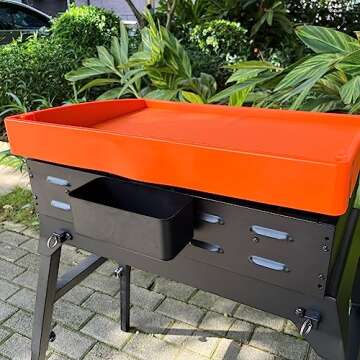 Upgraded Silicone Griddle Cover Mat Full-Edge for Grill 22" Blackstone, Griddle Top Edges,Heavy Duty Food Grade Blackstone Accessories Reusable&Durable,Protect Grill from Rust,Insects & Leaves