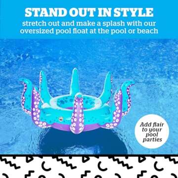 BigMouth Inc. Giant Octopus Tentacles Pool Float, 5 Feet Wide, Inflatable Floatie Tube, Blow-up Swim...