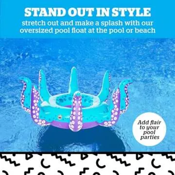 BigMouth Inc. Giant Octopus Tentacles Pool Float, 5 Feet Wide, Inflatable Floatie Tube, Blow-up Swim...