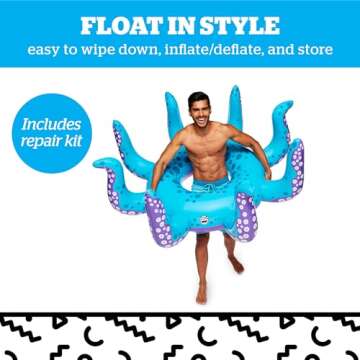 BigMouth Inc. Giant Octopus Tentacles Pool Float, 5 Feet Wide, Inflatable Floatie Tube, Blow-up Swim Ring, Outdoor Summer Pool Party Water Toy
