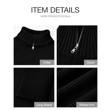 BTFBM Women’s Trendy Casual Half Zip Pullover Sweater